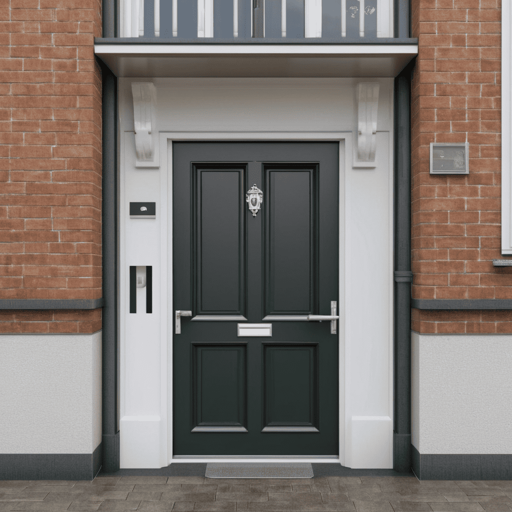 porte blindée d'un immeuble en ville